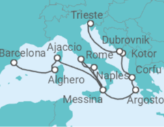 Barcelona to Trieste (Italy) Cruise itinerary  - Cunard