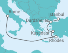 Rome to Istanbul Cruise itinerary  - Cunard