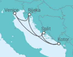 Croatia & Montenegro Cruise +Hotel in Venice +Flights Cruise itinerary  - MSC Cruises