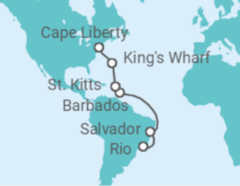 Rio de Janeiro to Cape Liberty Cruise itinerary  - Celebrity Cruises