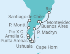 Rio de Janeiro to Santiago de Chile Cruise itinerary  - Cunard