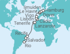 Rio de Janeiro to Hamburg Cruise itinerary  - Costa Cruises