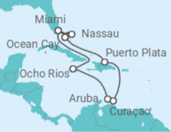 Jamaica, Aruba, Curaçao, US, The Bahamas Cruise itinerary  - MSC Cruises