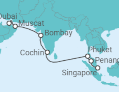Dubai to Singapore Cruise +Flights + Hotel Stays Cruise itinerary  - Royal Caribbean