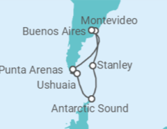 Antarctica Cruise w/ Hotel in Buenos Aires & Flights Cruise itinerary  - Princess Cruises