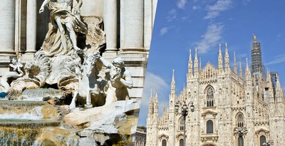 Rome and Milan by plane Rome and Milan by plane