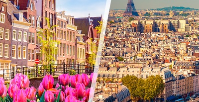 Paris and Amsterdam by plane Paris and Amsterdam by plane