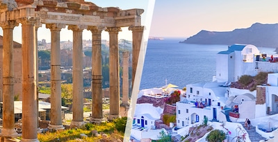 Rome and Santorini by plane Rome and Santorini by plane