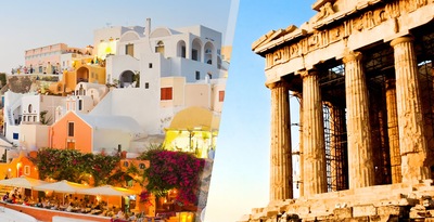 Athens and Santorini by plane and with rental car Athens and Santorini by plane and with rental car