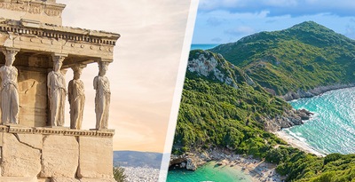 Athens and Corfu by plane and with transfers and rental car Athens and Corfu by plane and with transfers and rental car