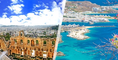 Athens and Mykonos by plane and with transfers and rental car Athens and Mykonos by plane and with transfers and rental car
