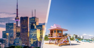 Toronto, New York and Miami Toronto, New York and Miami