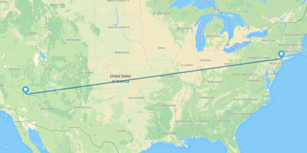 New York and Las Vegas