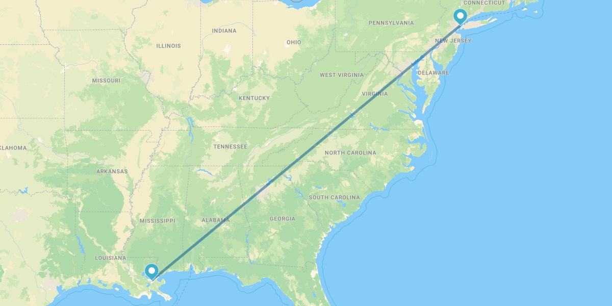 New York and New Orleans