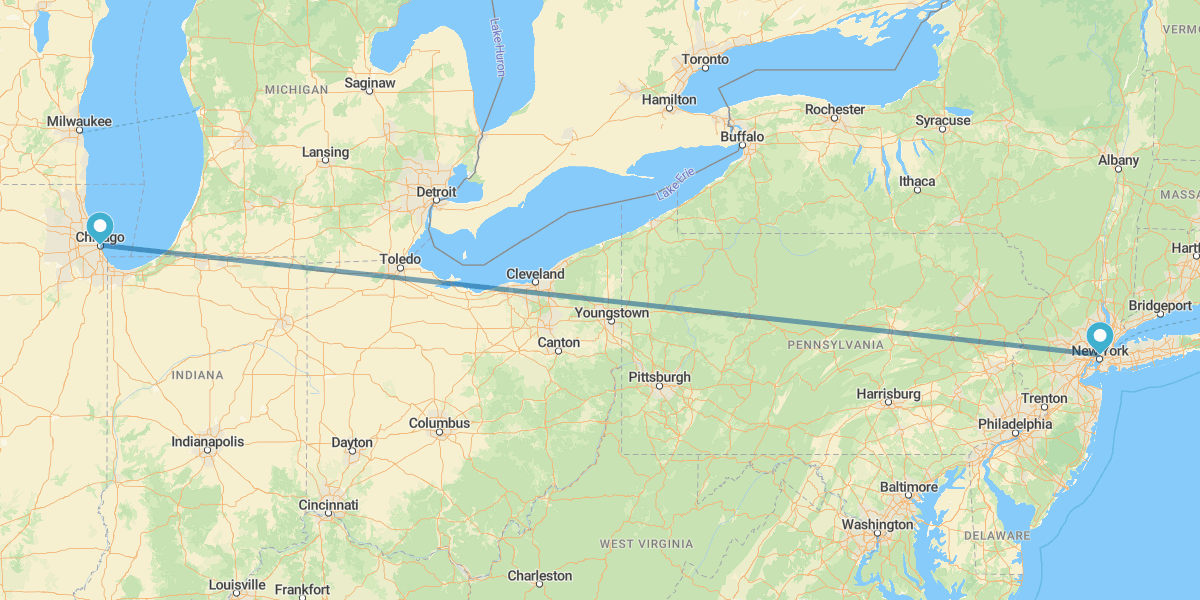 New York and Chicago