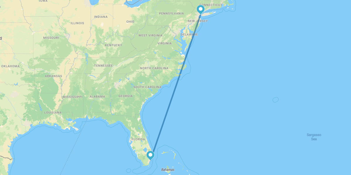 New York and Miami