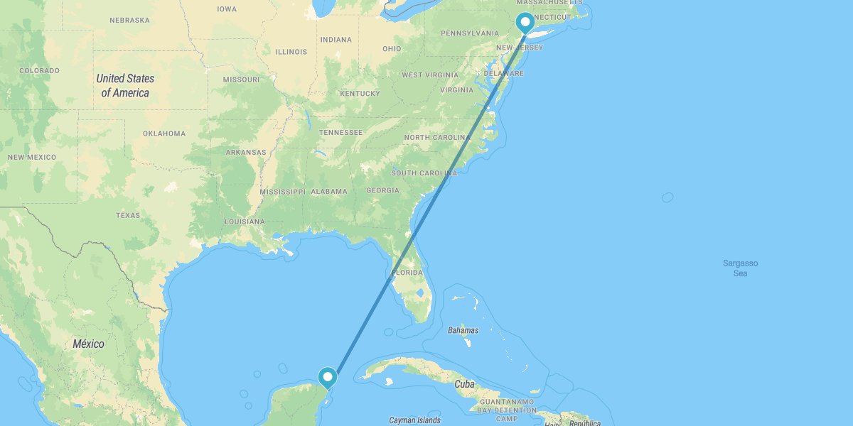 New York and Cancún