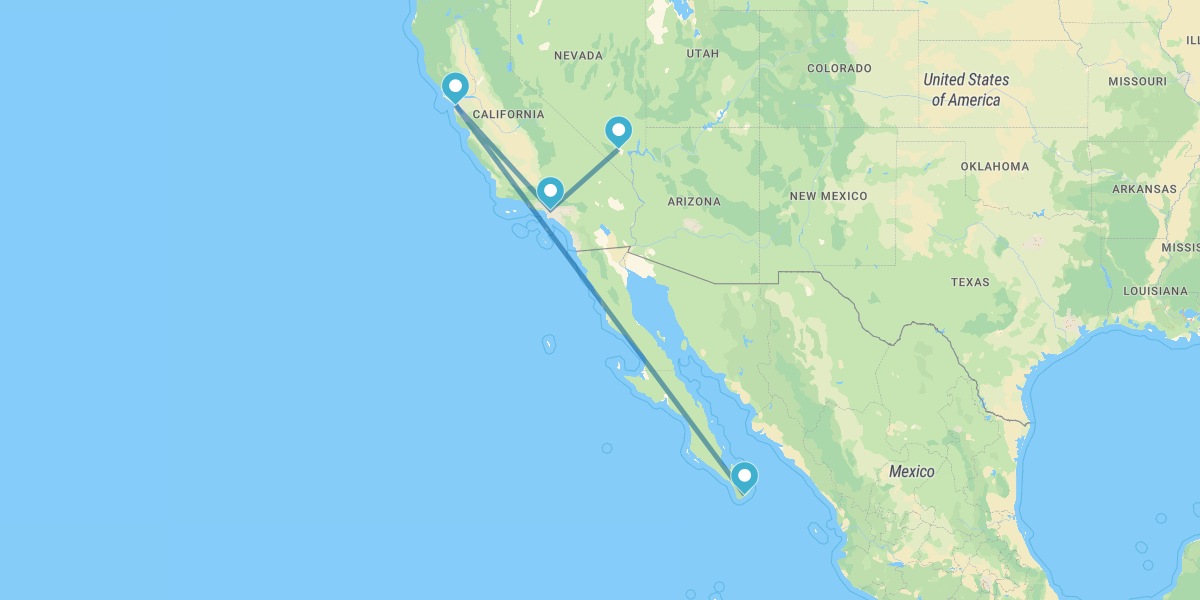 Las Vegas, Los Angeles, San Francisco and Los Cabos