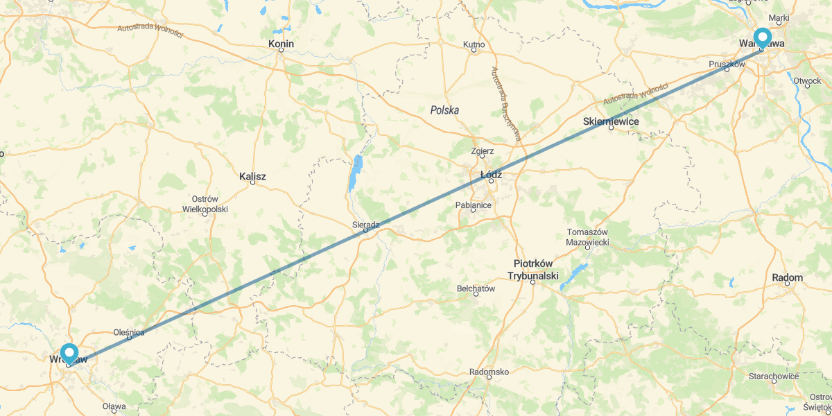 Warsaw and  Wroclaw