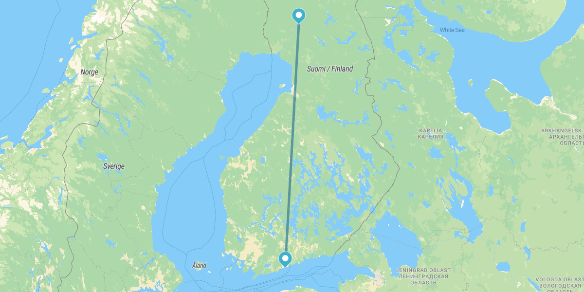 Helsinki and Rovaniemi
