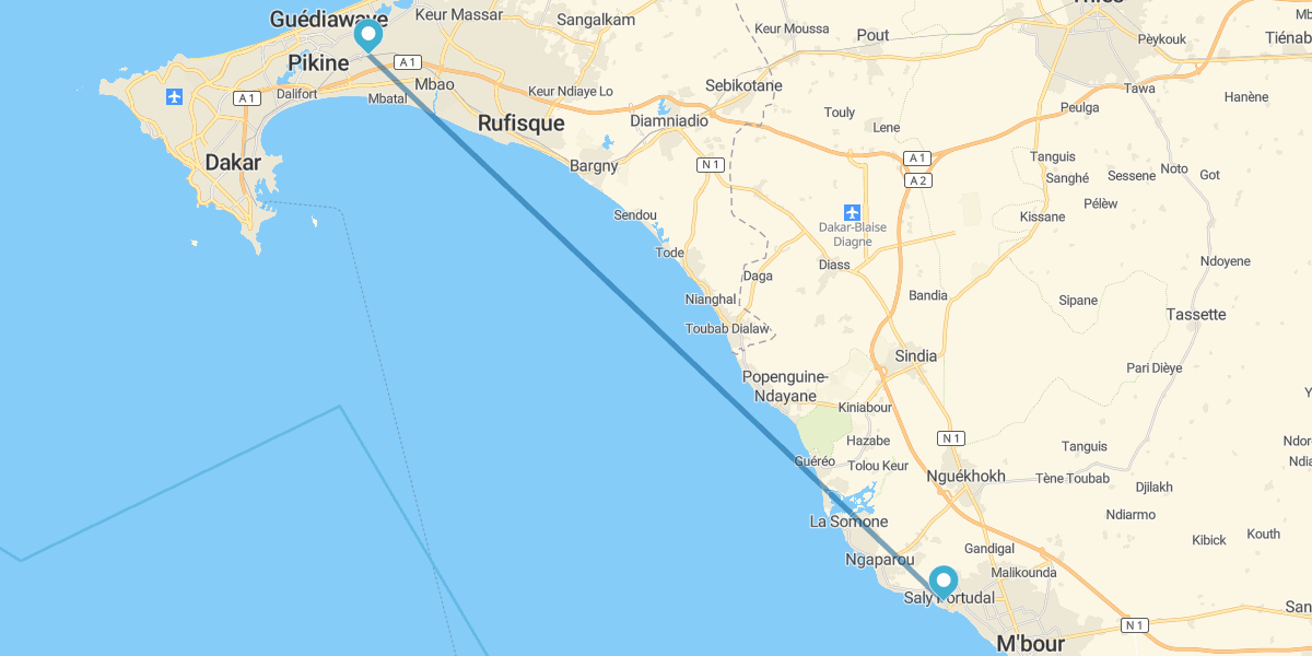 Dakar and Petit Côte-Saly Portudal