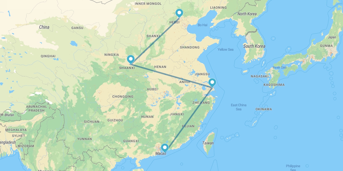 Beijing, Xian, Shanghai and Hong Kong