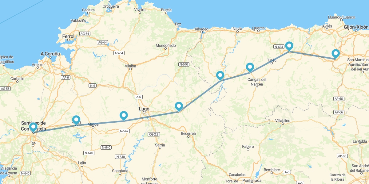 Camino de Santiago by bike: from Oviedo to Santiago