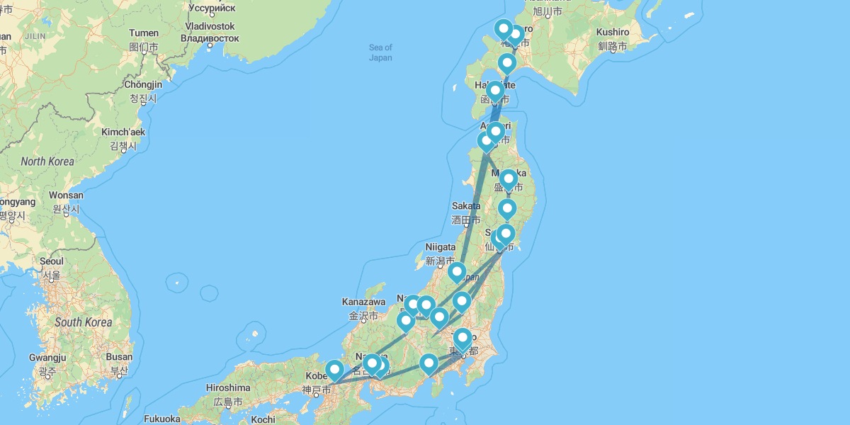 Tokyo to Sapporo