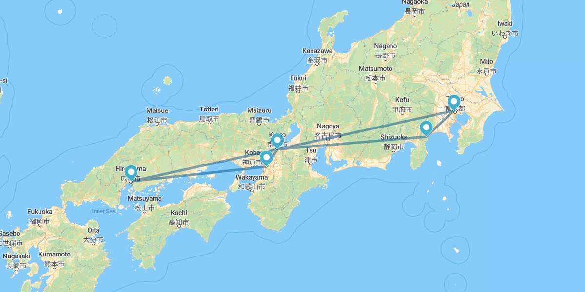 Tokyo, Hiroshima, Osaka, Kyoto and Hakone