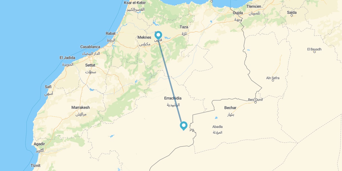 Fez and Merzouga Desert in riads