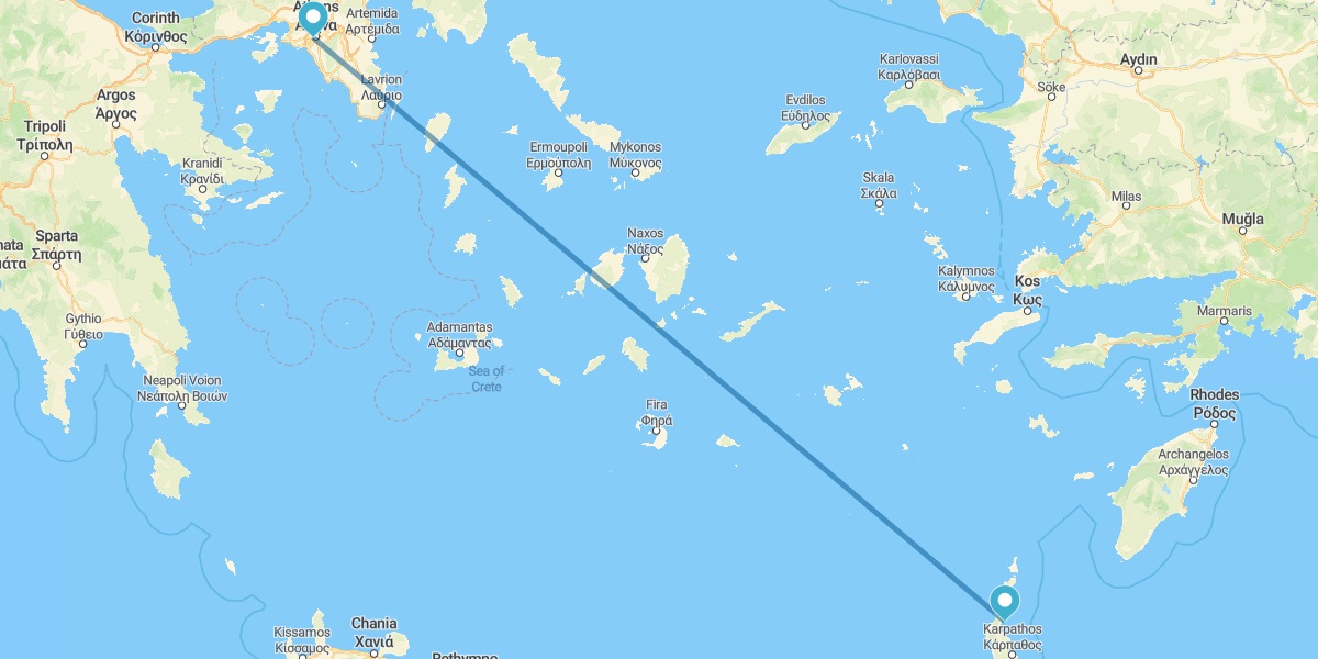 Athens and Karpathos by plane