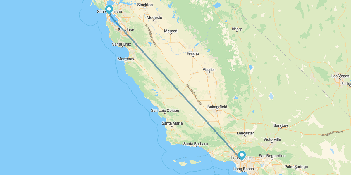 San Francisco and Los Angeles