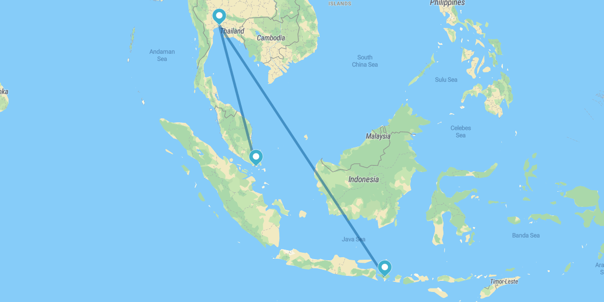 Bangkok, Singapore and Bali