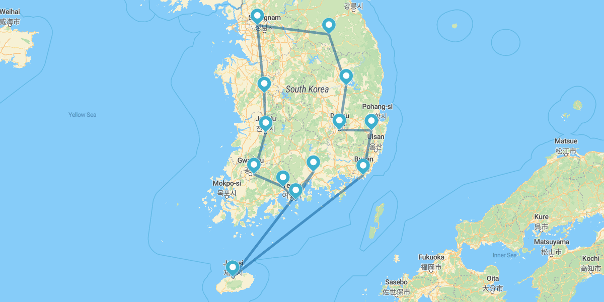 South Korea with Jeju Island