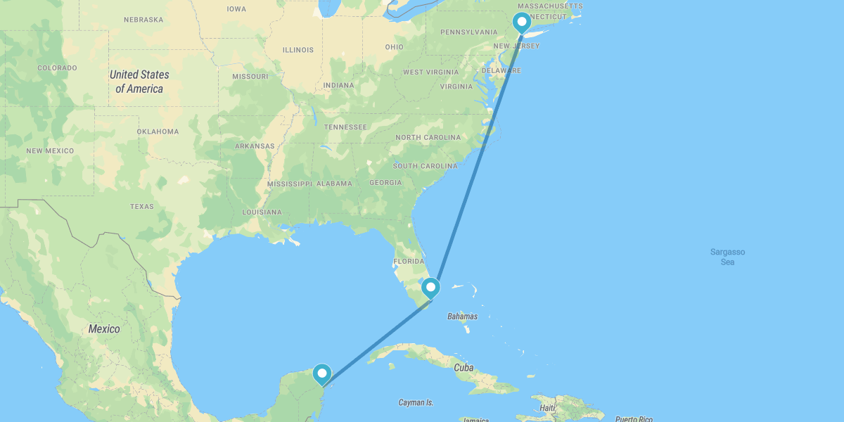 New York, Miami and Riviera Maya
