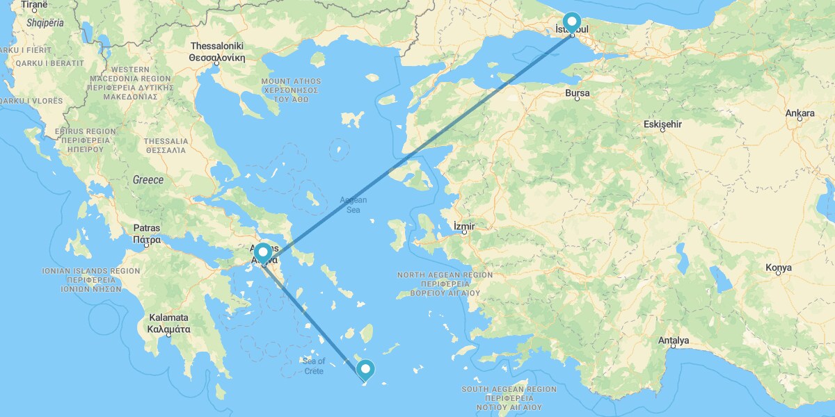 Istanbul, Athens and Santorini