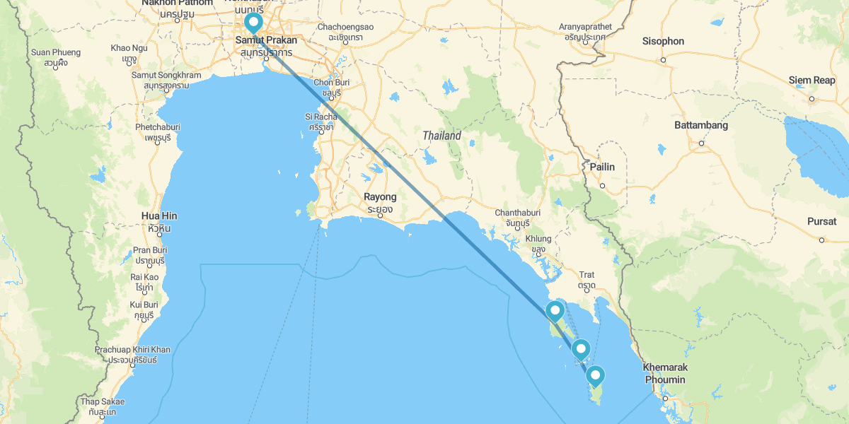 Bangkok, Koh Chang, Koh Mak, and Koh Kood