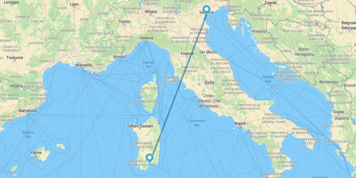 Venice and Cagliari