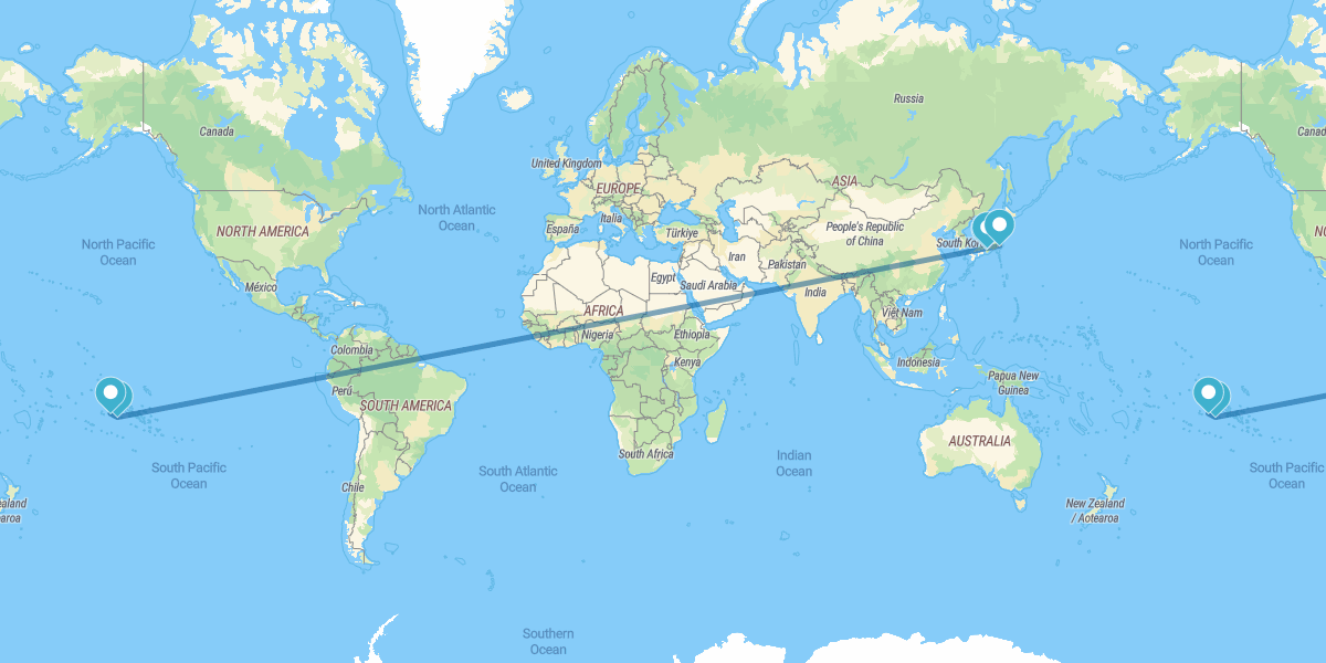 Osaka, Kyoto, Tokyo, Tahiti and Bora Bora