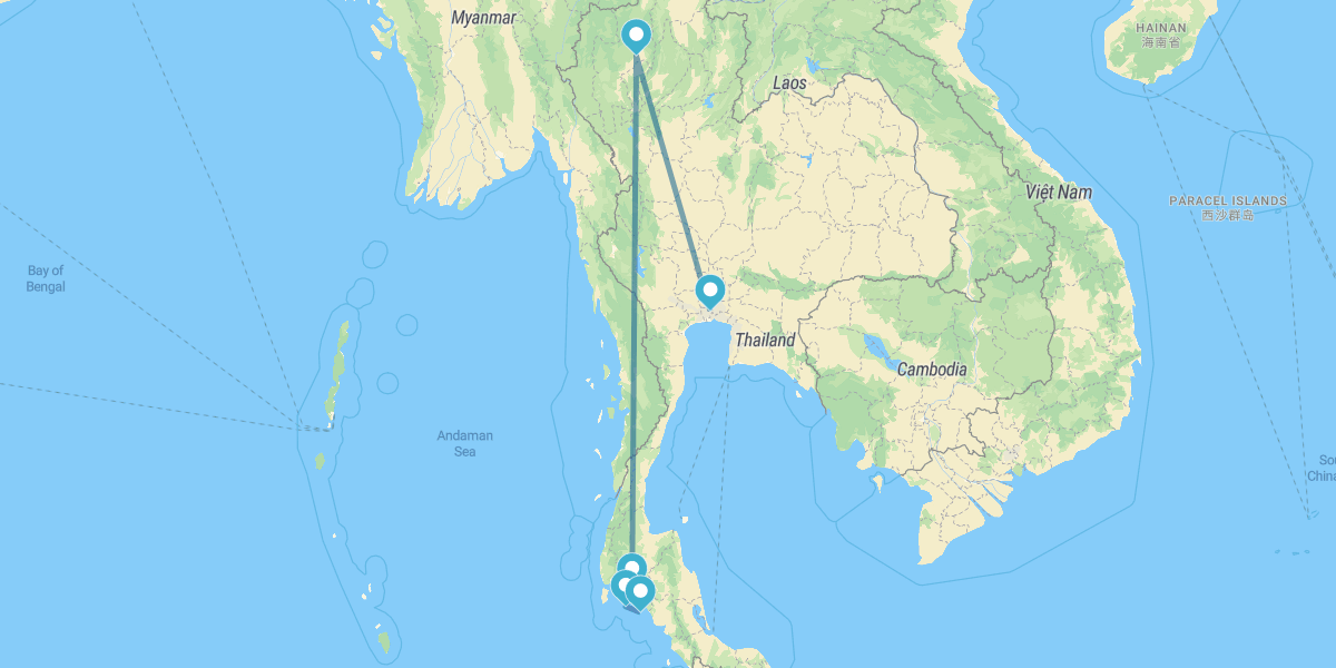 Bangkok, Chiang Mai, Krabi, Phi Phi and Koh Lanta