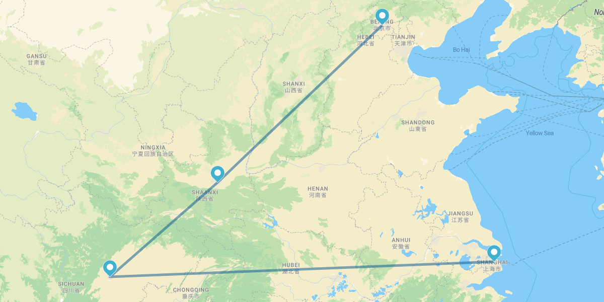 Beijing, Xi’an, Chengdu and Shanghai