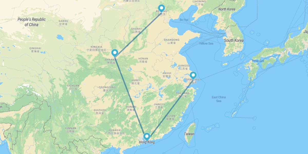 Beijing, Xi’an, Shenzhen and Shanghai
