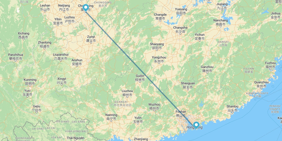 Chongqing and Hong Kong