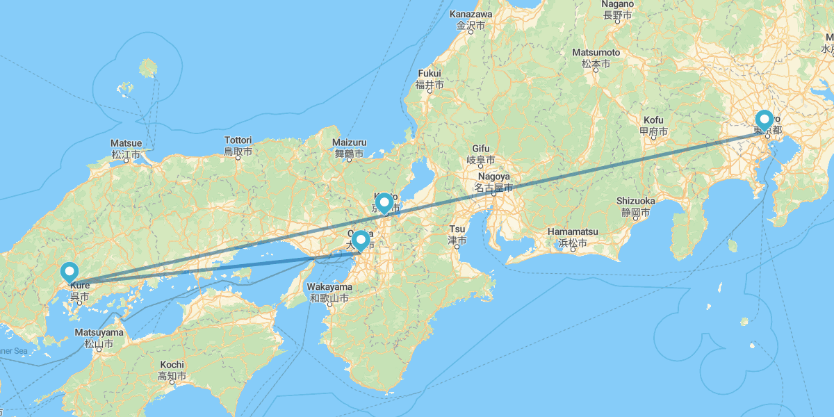 Tokyo, Kyoto, Hiroshima and Osaka