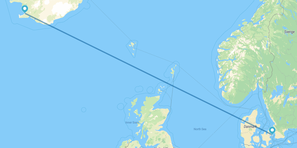 Copenhagen and Reykjavik