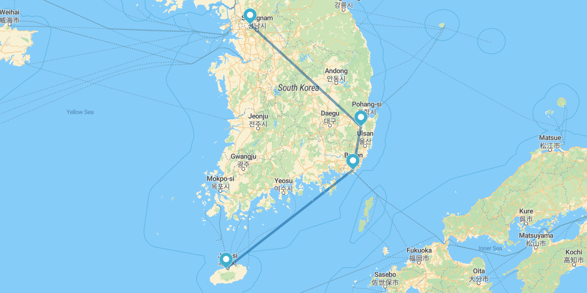 Seoul, Gyeongju, Busan and Jeju Island