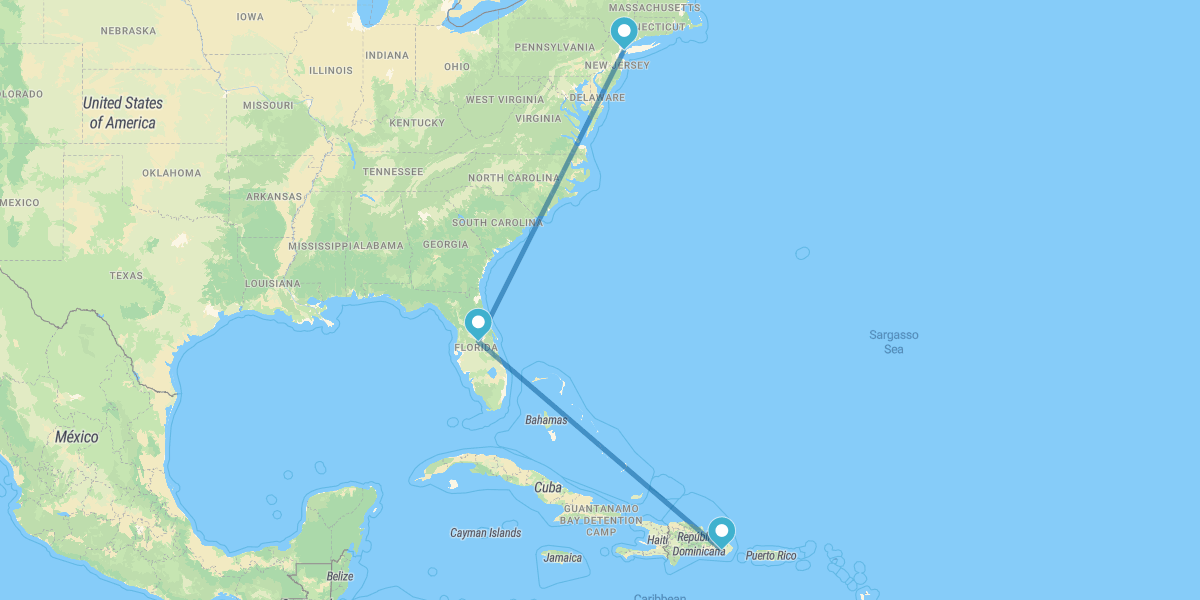New York, Walt Disney World Orlando and Bayahibe