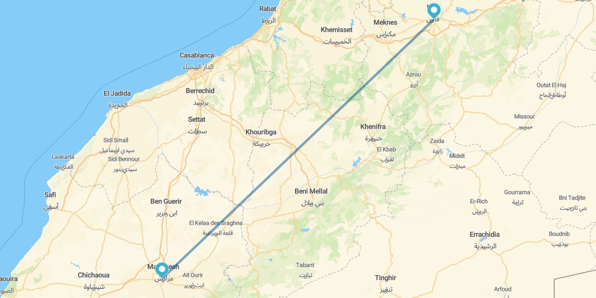 Marrakesh and Fez by plane