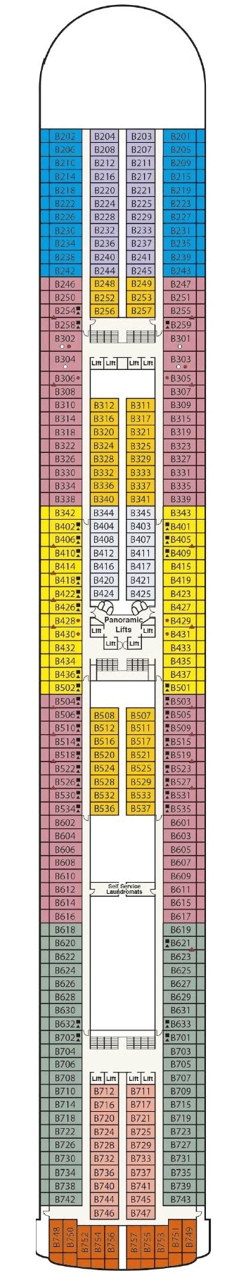 Deck BAJA 11 of the ship Crown Princess, Princess Cruises - Logitravel