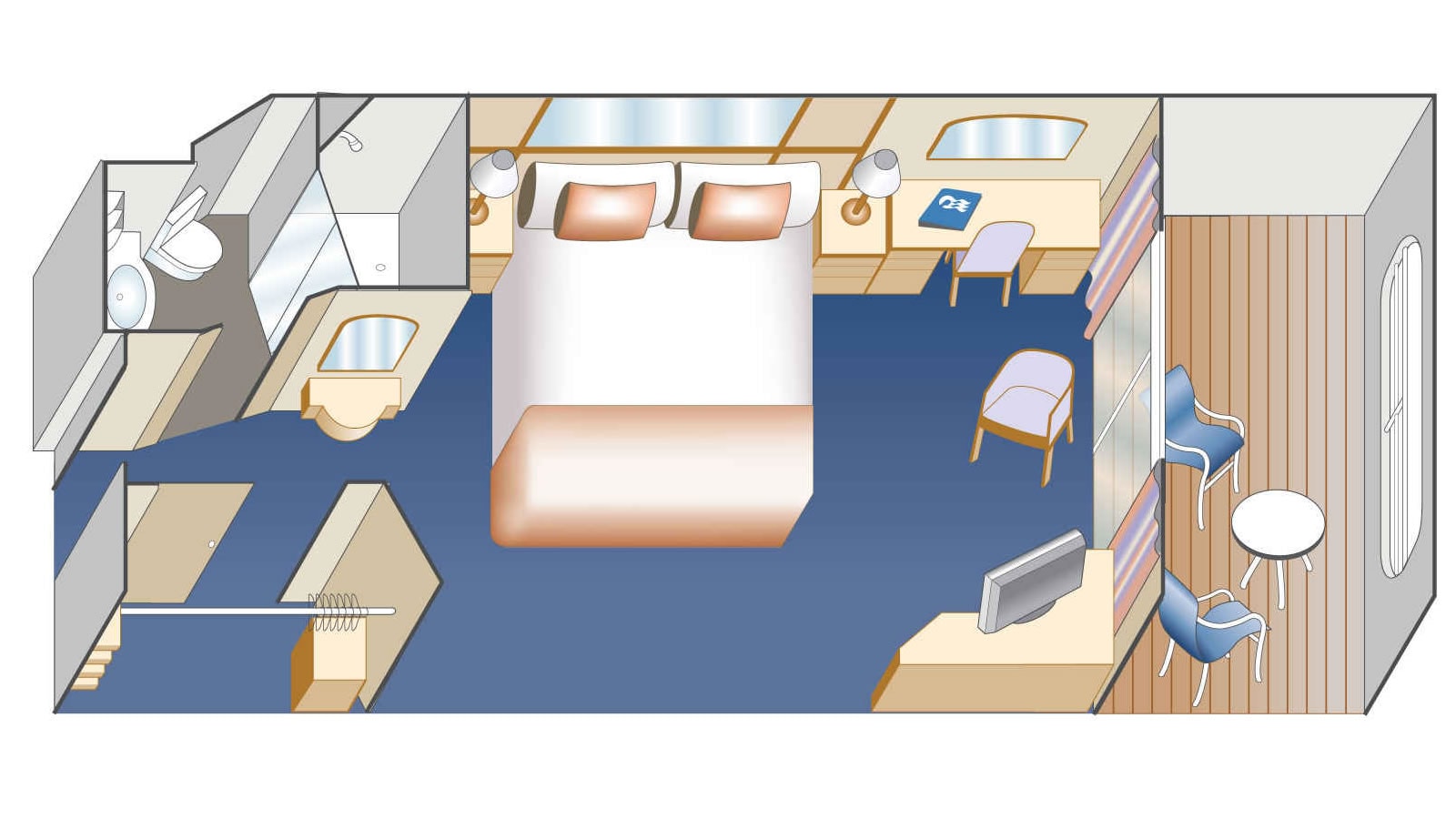 Ship categories and cabins Sun Princess, Princess Cruises - Logitravel